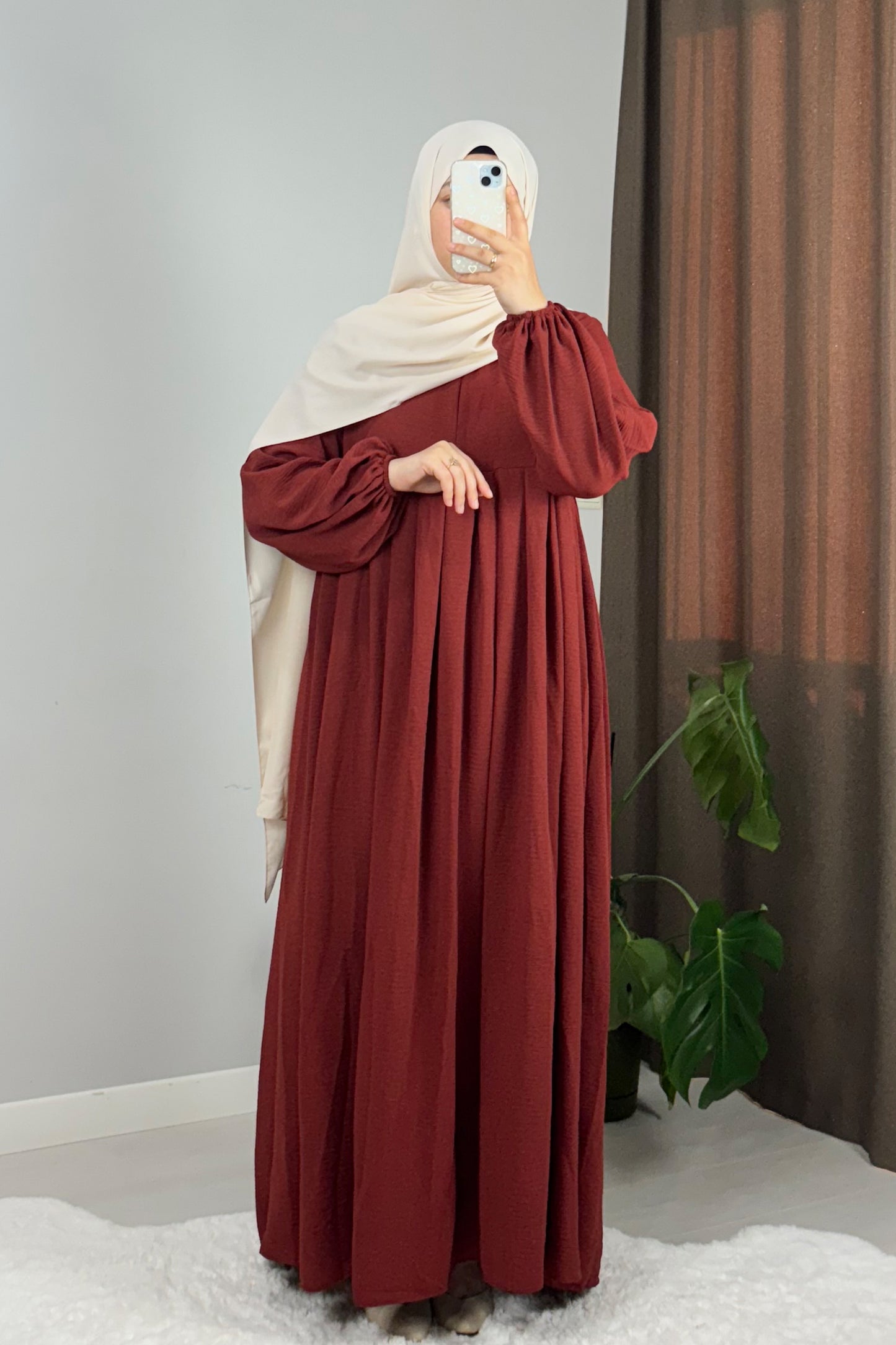 Ayrobin Kiremit Tesettür Hijab Elbise