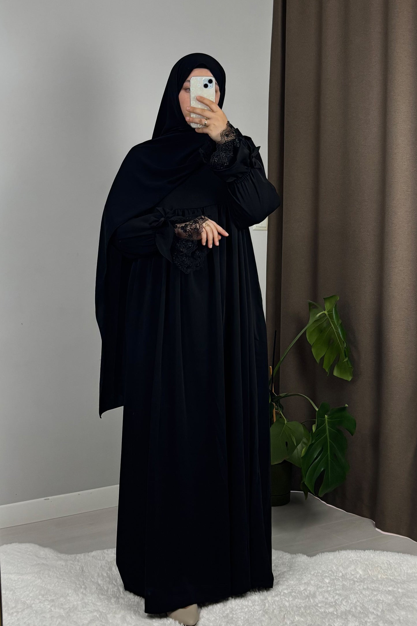 Gülce Siyah Tesettür Hijab Elbise