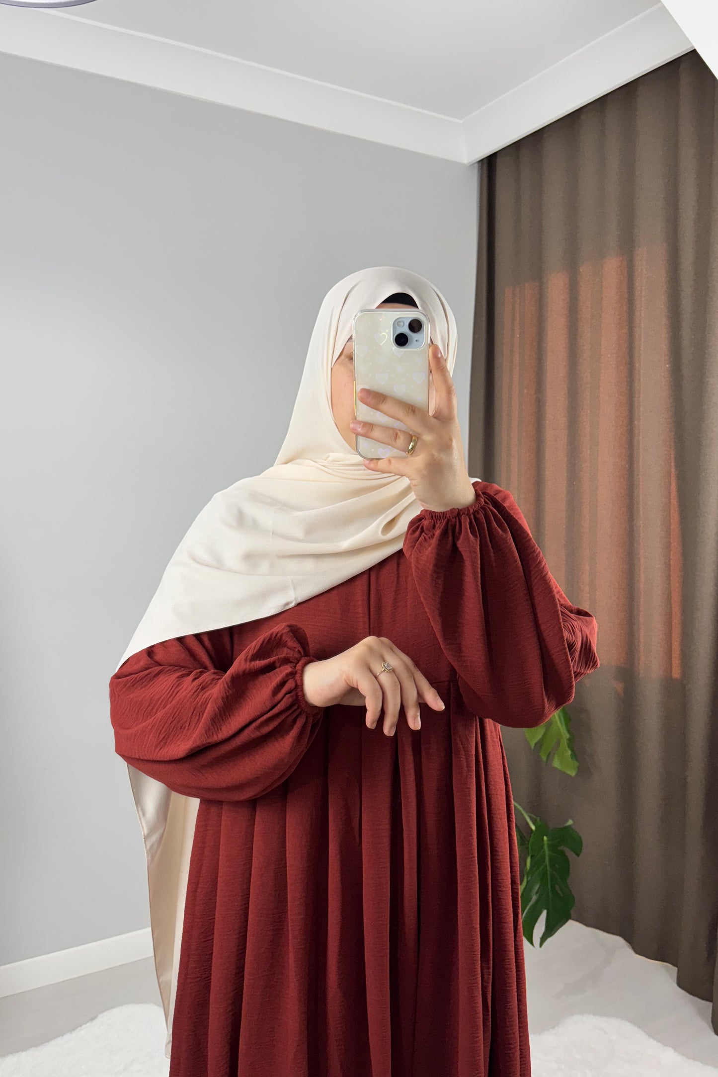 Ayrobin Kiremit Tesettür Hijab Elbise