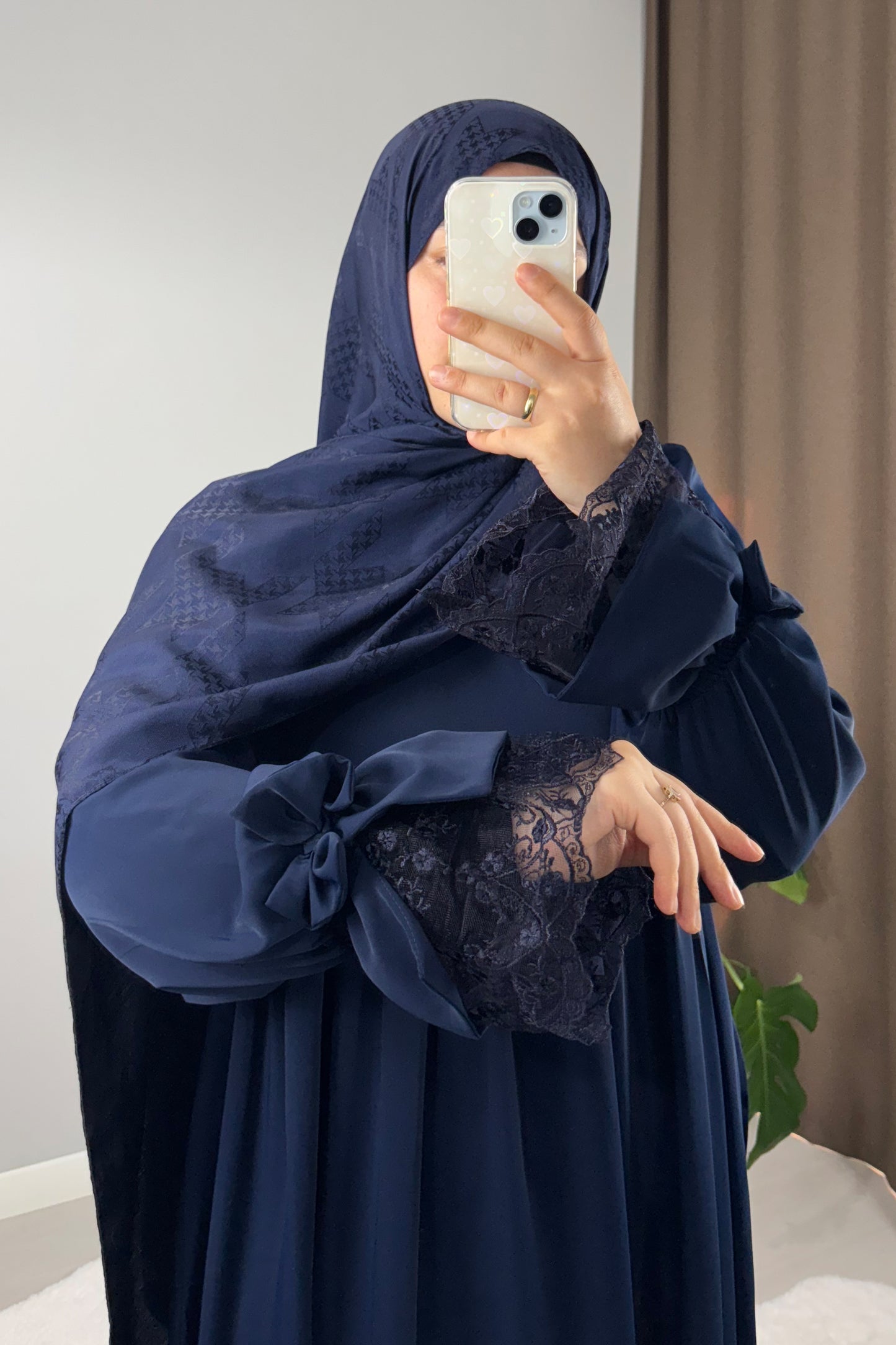 Gülce Lacivert Tesettür Hijab Elbise