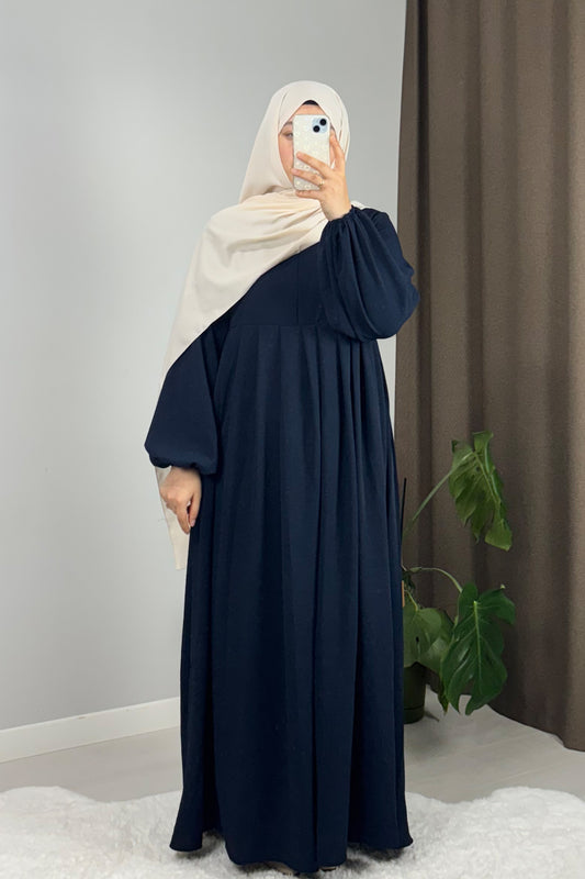 Ayrobin Lacivert Tesettür Hijab Elbise