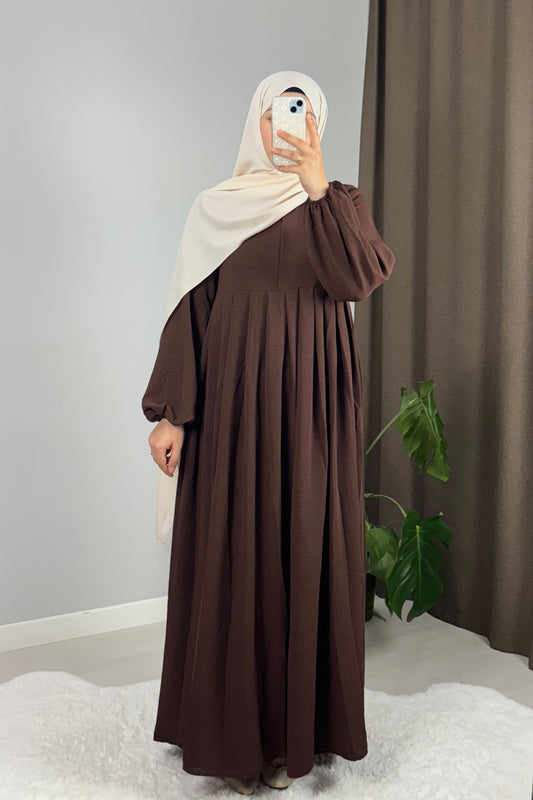 Ayrobin Acı Kahve Tesettür Hijab Elbise