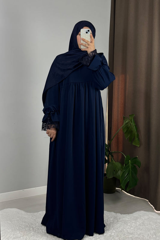 Gülce Lacivert Tesettür Hijab Elbise
