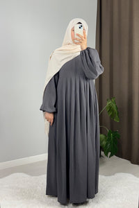 Ayrobin Füme Tesettür Hijab Elbise