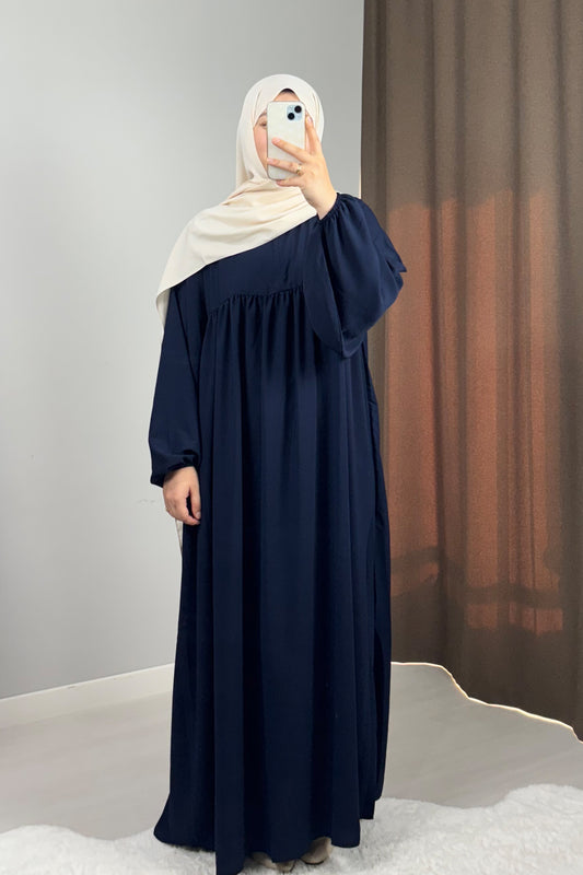 Zeynep Lacivert Tesettür Hijab Elbise