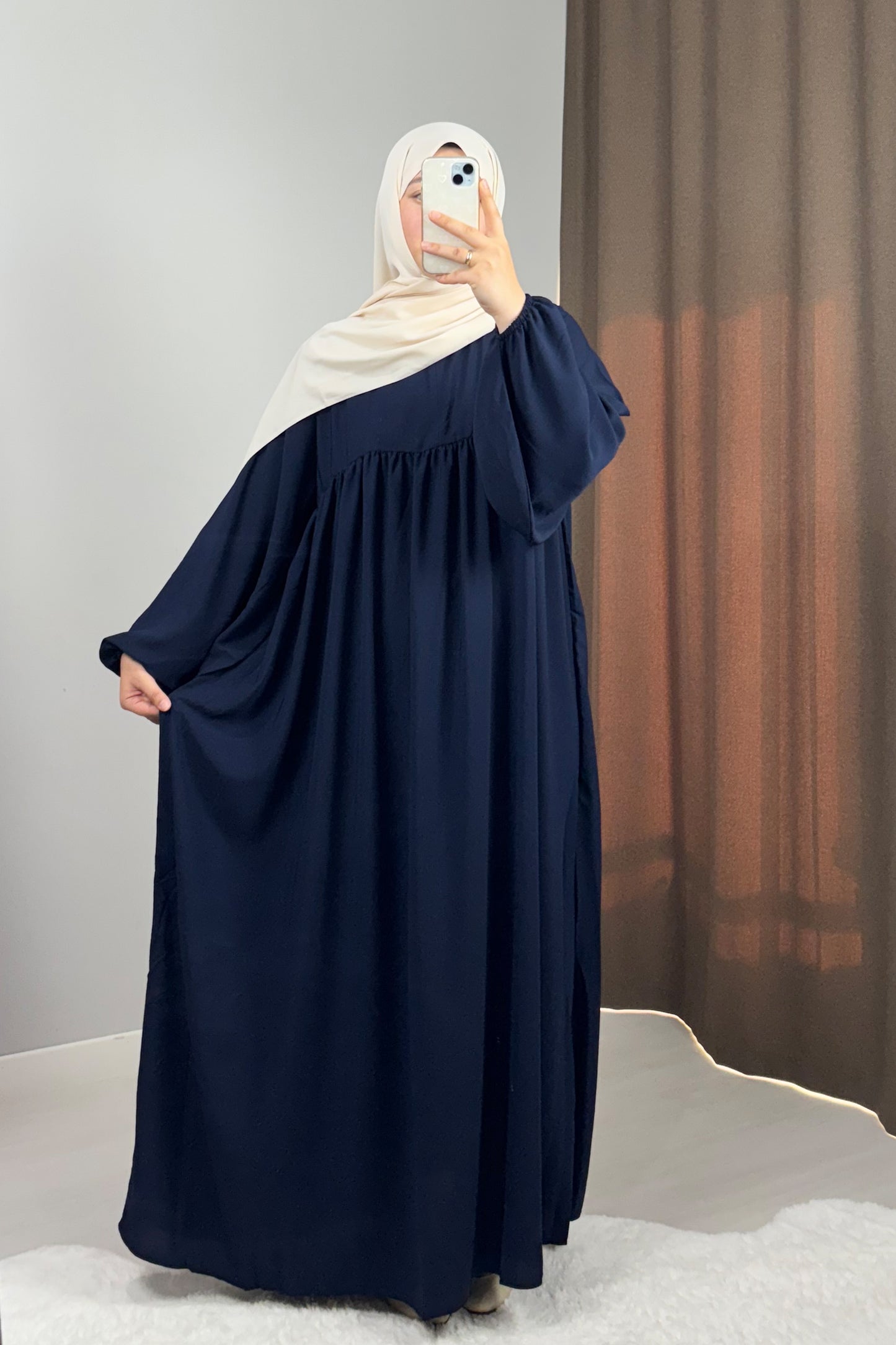 Zeynep Lacivert Tesettür Hijab Elbise