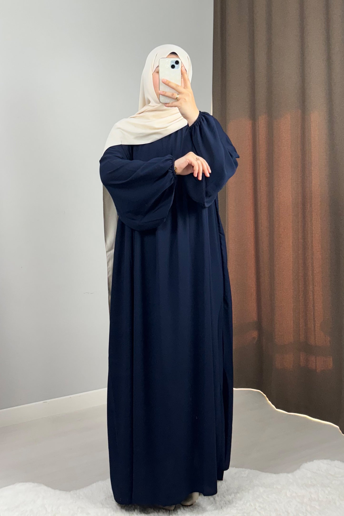 Zeynep Lacivert Tesettür Hijab Elbise