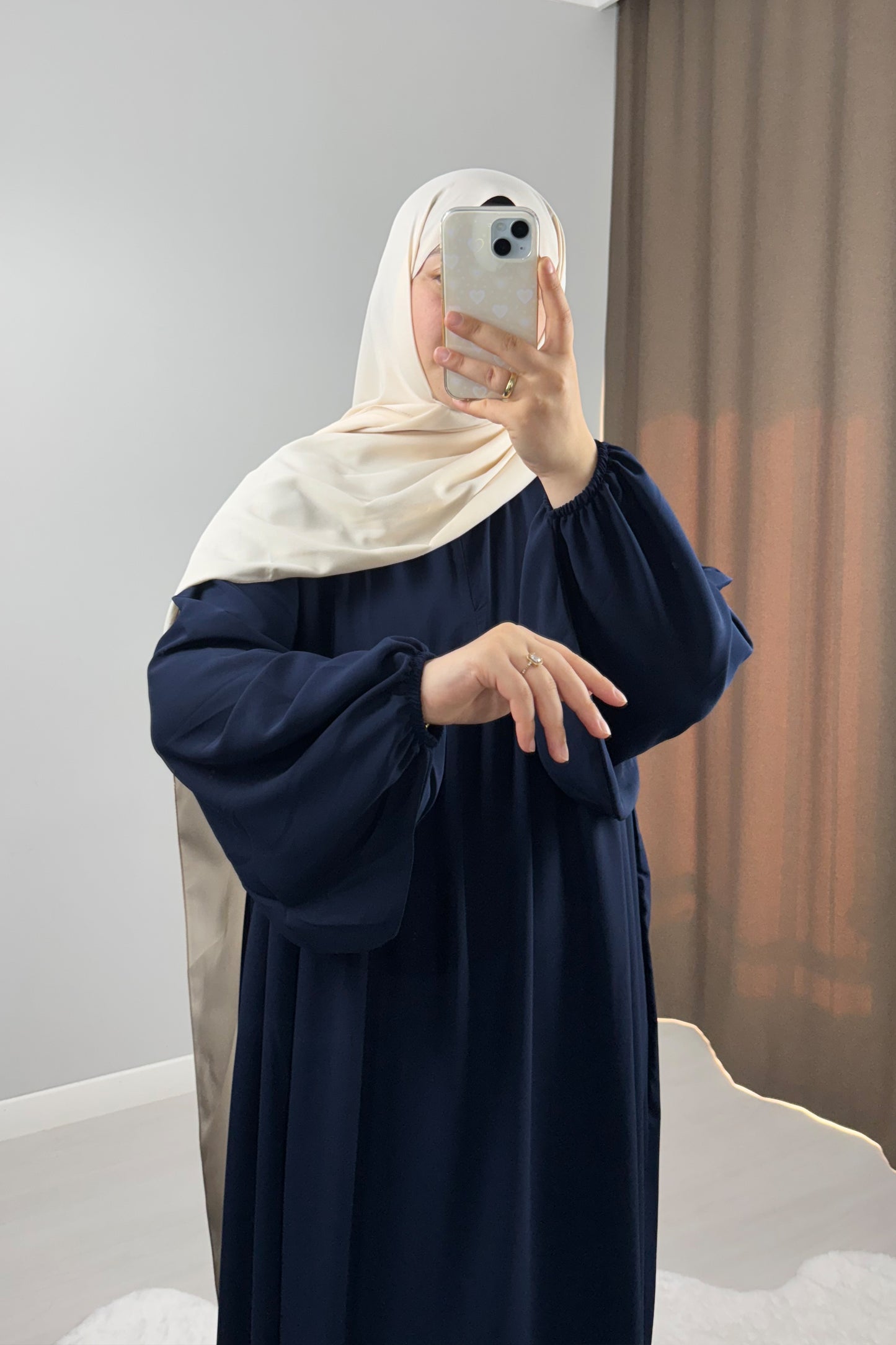 Zeynep Lacivert Tesettür Hijab Elbise