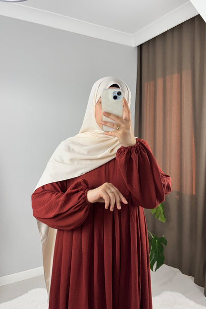 Ayrobin Kiremit Tesettür Hijab Elbise