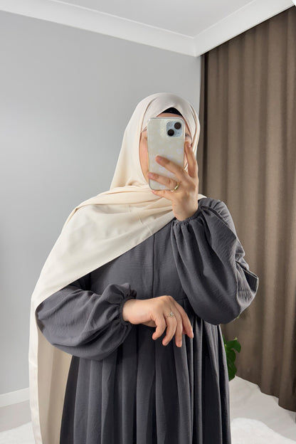 Ayrobin Füme Tesettür Hijab Elbise