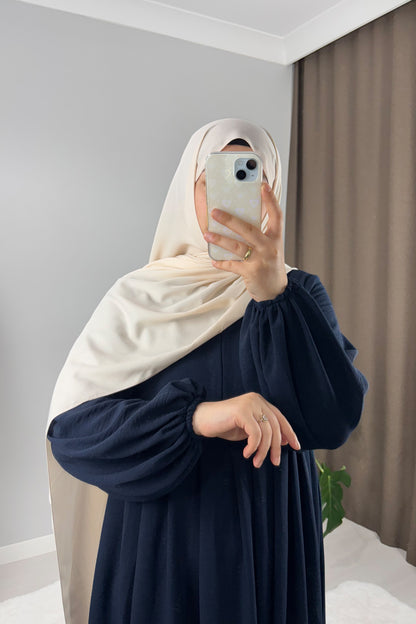 Ayrobin Lacivert Tesettür Hijab Elbise