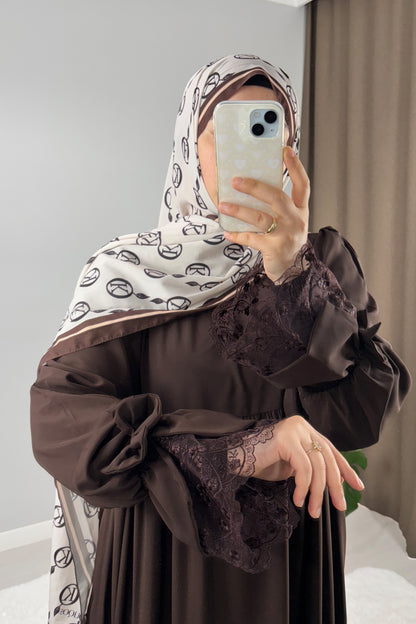 Gülce Acı Kahve Tesettür Hijab Elbise