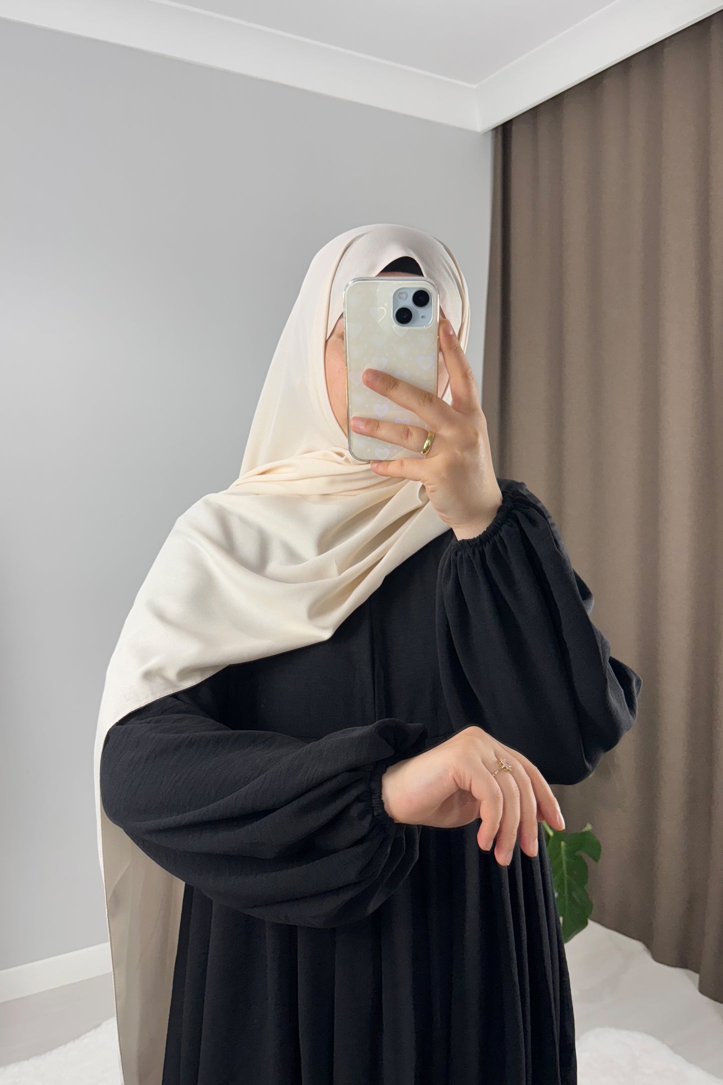 Ayrobin Siyah Tesettür Hijab Elbise