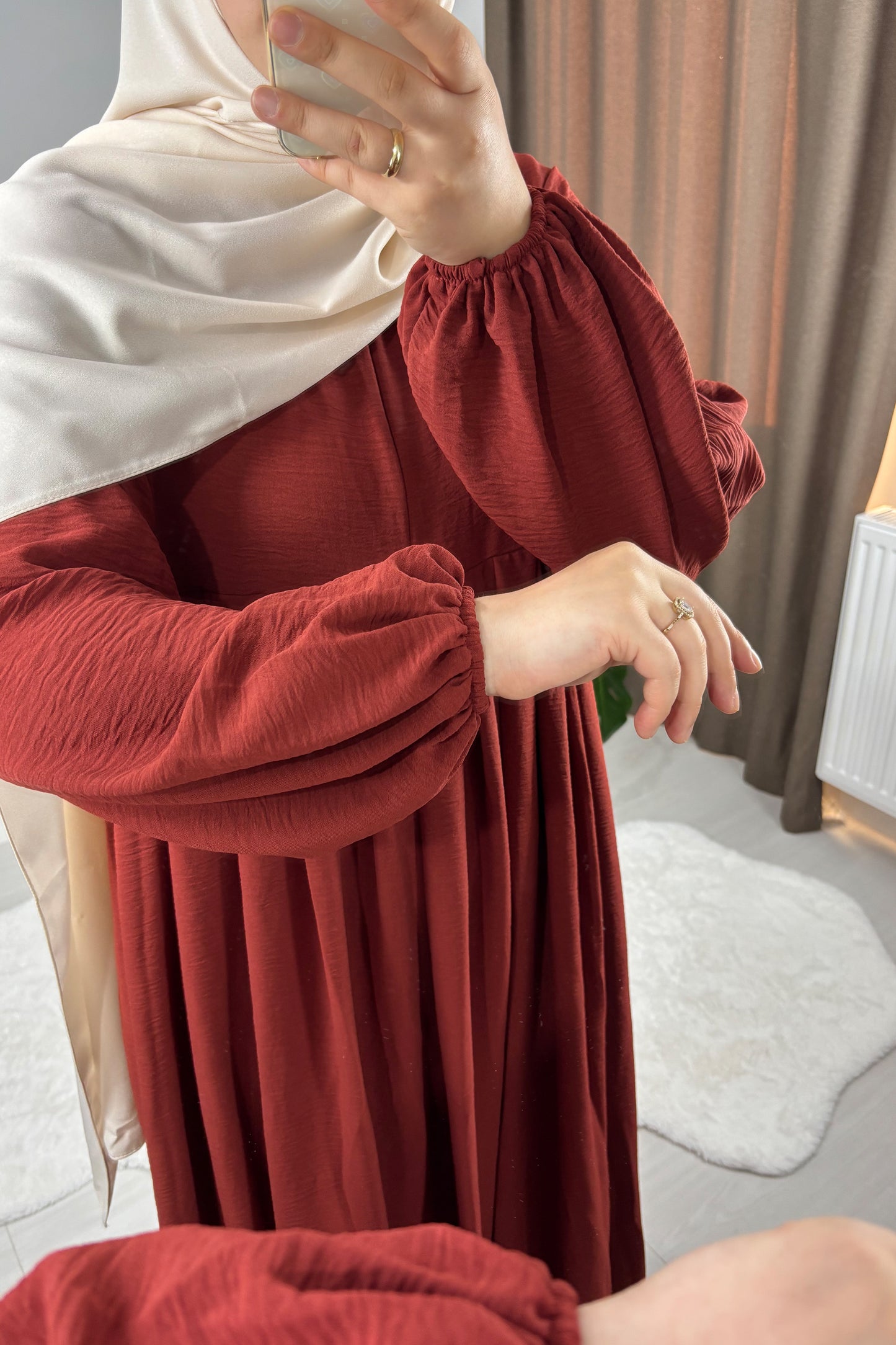 Ayrobin Kiremit Tesettür Hijab Elbise